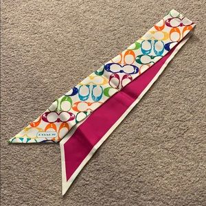 Coach Scribble Ponytail Scarf